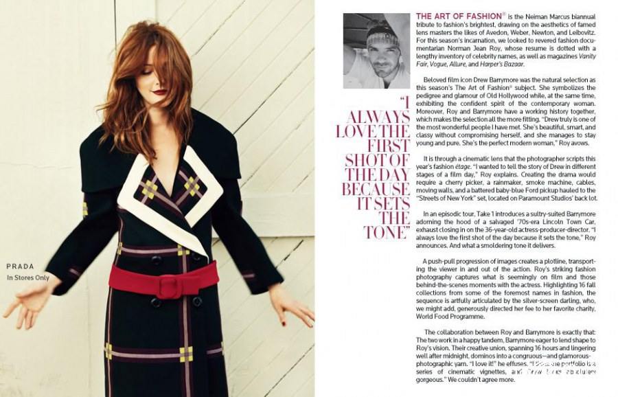 The Art of Fashion with Drew Barrymore for Neiman Marcus' Fall 2011 campaign