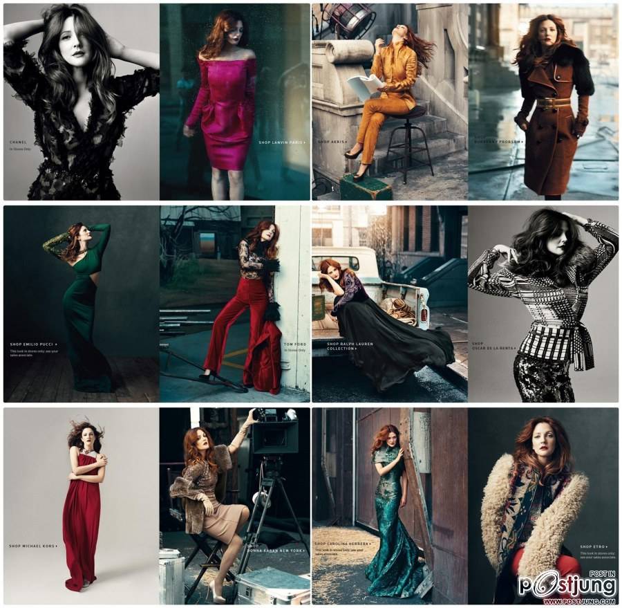 The Art of Fashion with Drew Barrymore for Neiman Marcus' Fall 2011 campaign