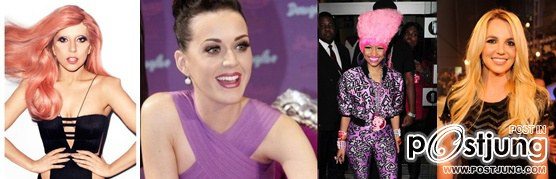 4สาวประชันความเปรี้ยว Lady gaga  Katy Perry Nicki Minaj Britney Spears