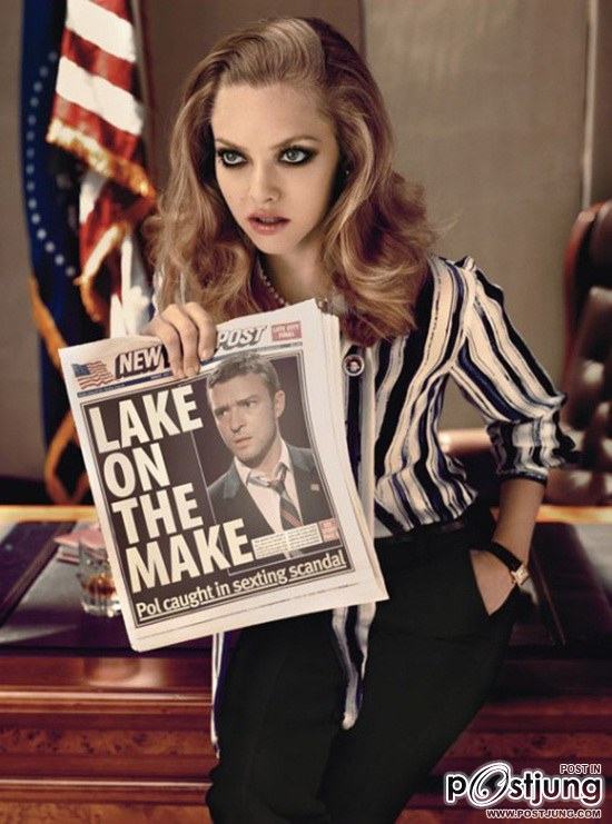 Justin Timberlake &  Amanda Seyfried @  W Magazine October 2011