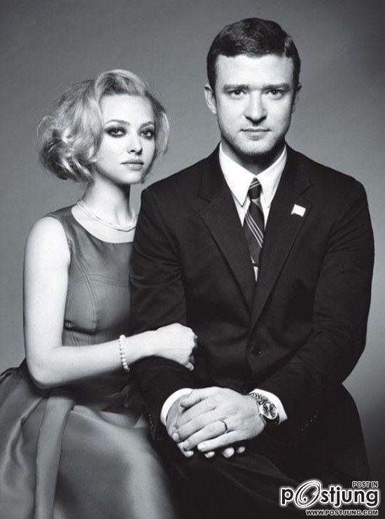 Justin Timberlake &  Amanda Seyfried @  W Magazine October 2011