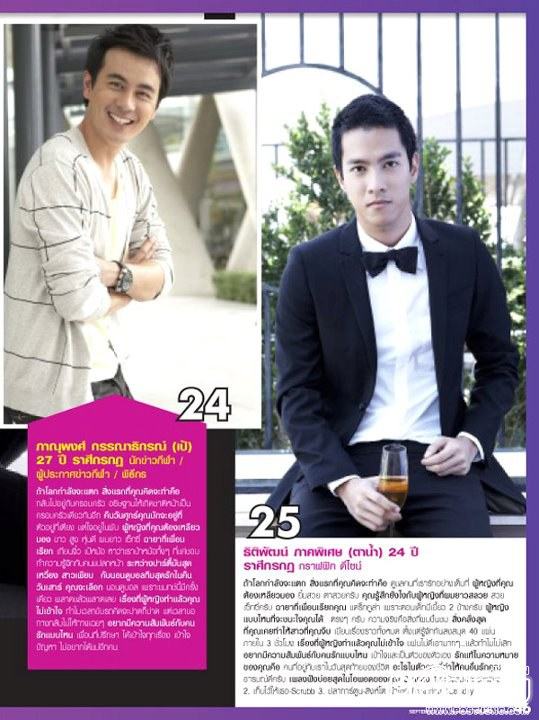 50 หนุ่มคลีโอ 2011, CLEO 50 Most Eligible Bachelors 2011 Thailand