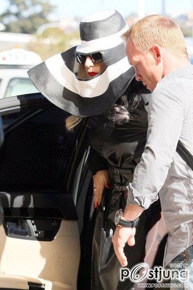 Lady Gaga at Sydney Airport