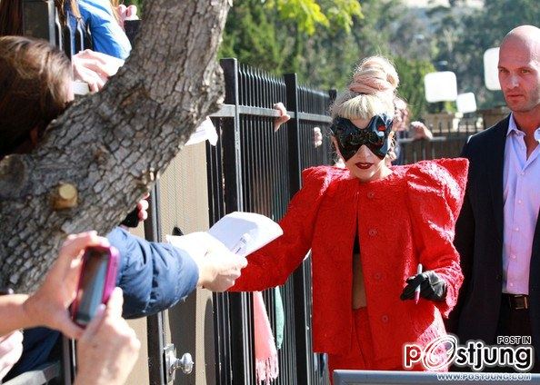 Lady Gaga at NBC Studios February 14, 2011