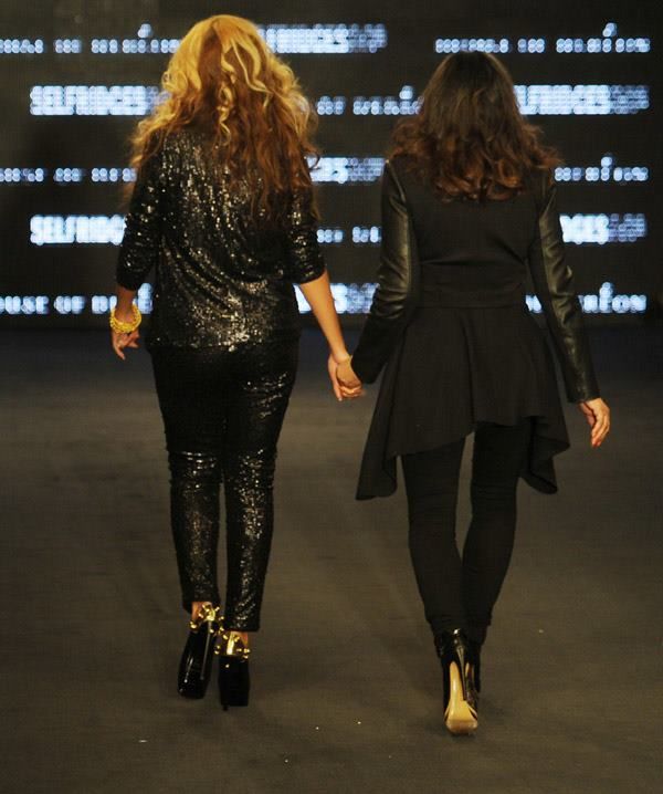Beyonce and Her Mom @ London Fashion Week