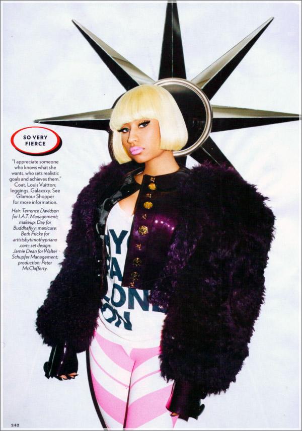 Nicki Minaj ถ่ายแบบในนิตยสาร Glamour Magazine