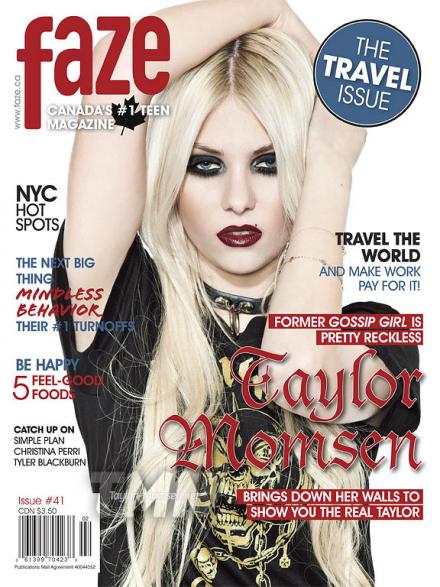 Taylor Momsen ขึ้นปกนิตยสาร Faze