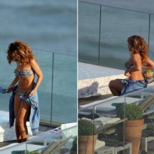 Rihanna พักผ่อนอยู่ริมสระที่ Rio De Janeiro, Brazil !!!