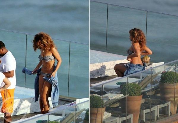 Rihanna พักผ่อนอยู่ริมสระที่ Rio De Janeiro, Brazil !!!