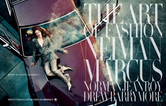 Drew Barrymore ใน Neiman Marcus The September Book 2011