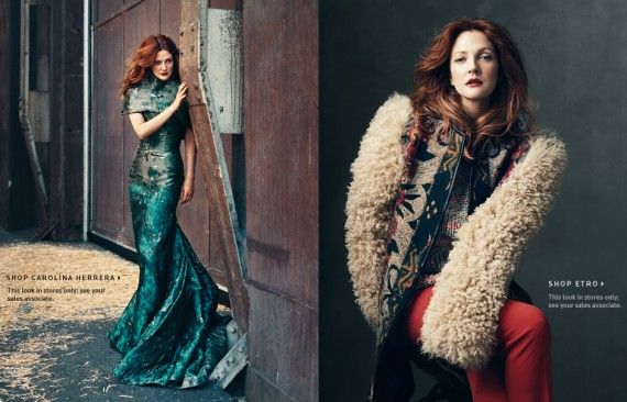 Drew Barrymore ใน Neiman Marcus The September Book 2011