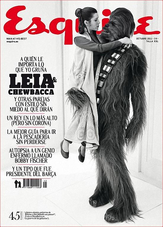 Princess Leia & Chewbacca @ Esquire Spain October 2011