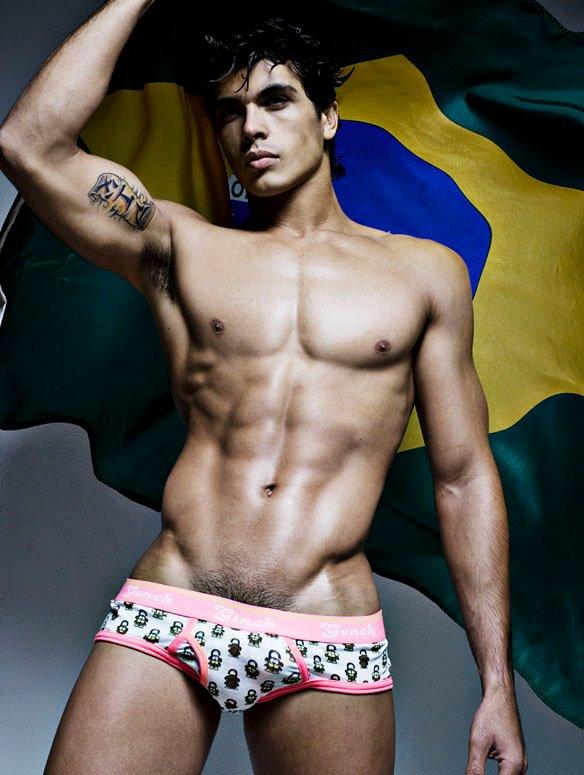 เหล่านายแบบกับธงชาติ