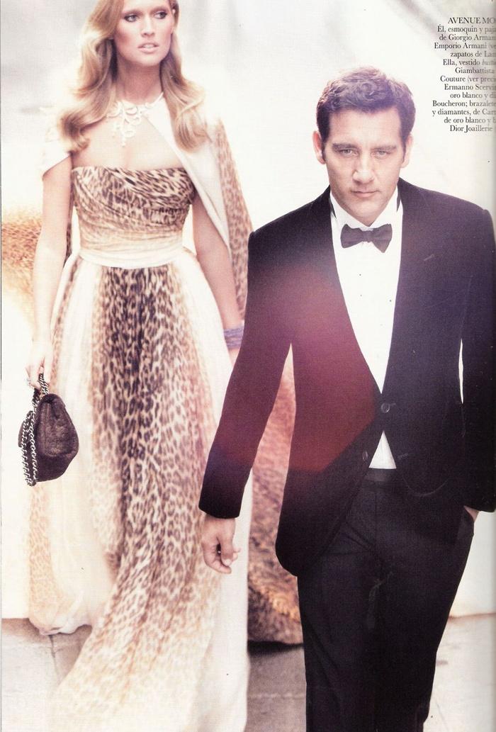 Clive Owen & Toni Garrn @ Vogue Spain October 2011