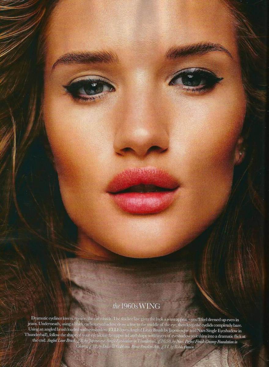 Rosie Huntington Whiteley @ Elle UK October 2011