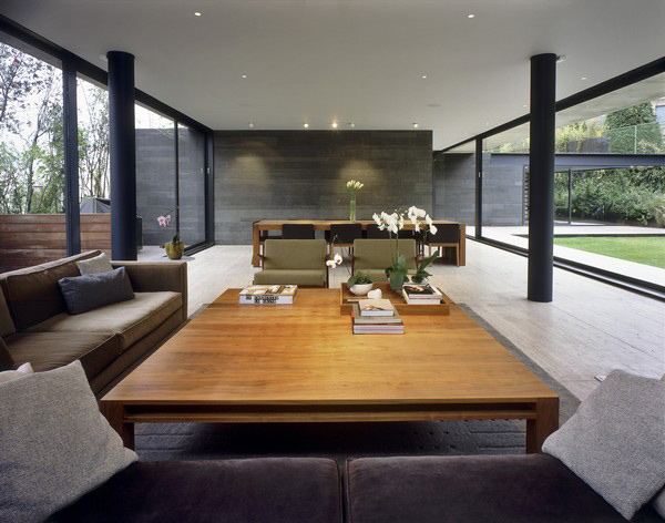 L-Shaped House Floor Plans in Mexico City  บ้านสวยกลืนไปกับก้อนเมฆ