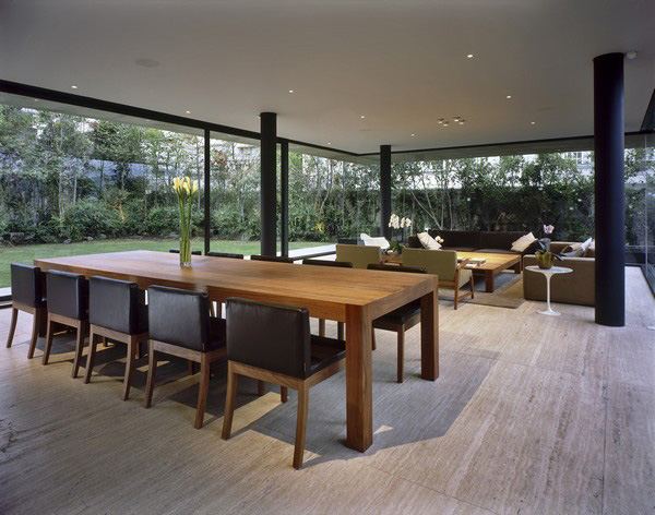 L-Shaped House Floor Plans in Mexico City  บ้านสวยกลืนไปกับก้อนเมฆ