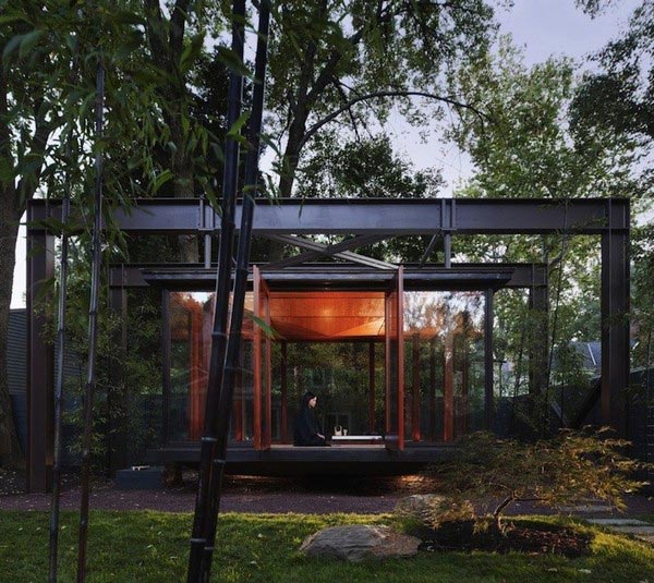ห้องชงชาMeditation House Plans: "Floating" Glass Home