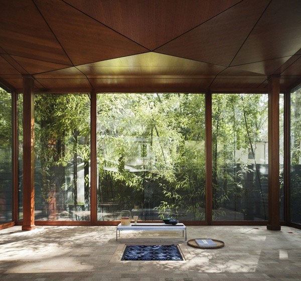ห้องชงชาMeditation House Plans: "Floating" Glass Home