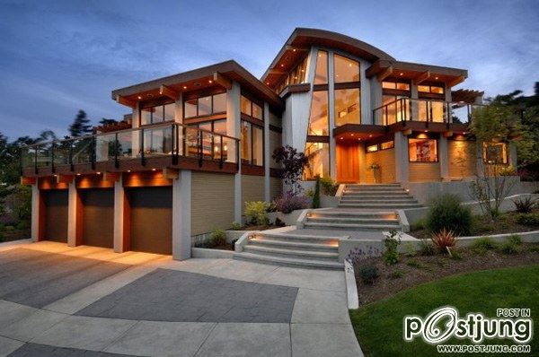 อู้ยหรูหราWaterfront House Plans in beautiful British Columbia