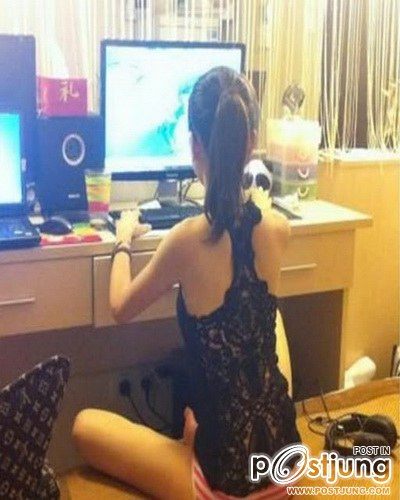 จริงไหม? เวลาสาวๆเล่นคอม มักจะเป็นแบบนี้ 18+ +++