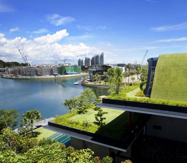 ปลูกหญ้าบนหลังคาบ้านเท่ดีGreen Roof Architecture, Singapore Style