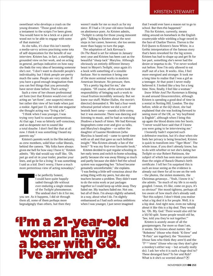 Kristen Stewart @ GQ British November 2011