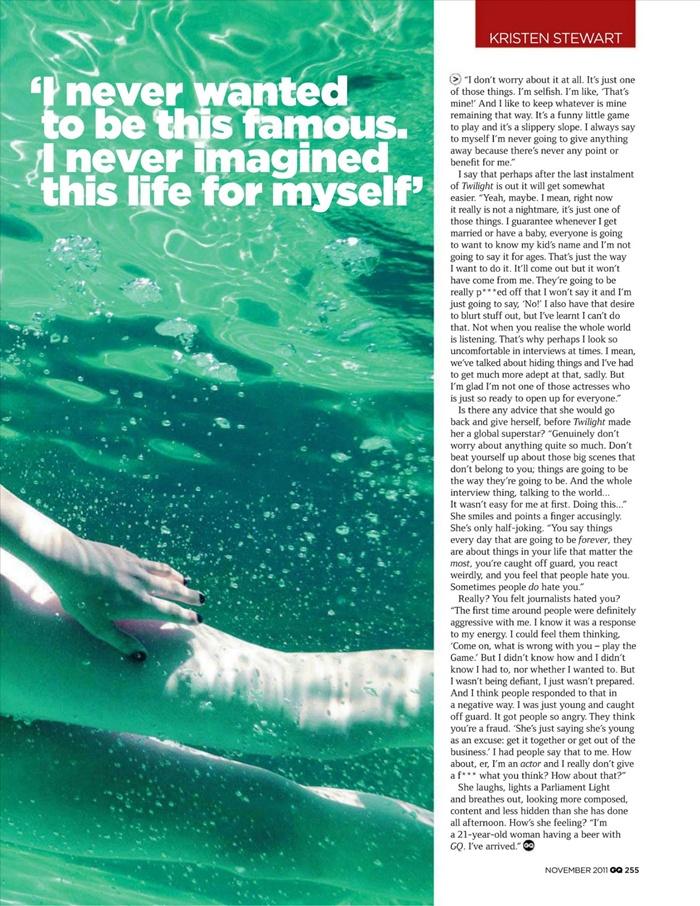 Kristen Stewart @ GQ British November 2011