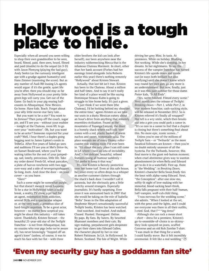 Kristen Stewart @ GQ British November 2011