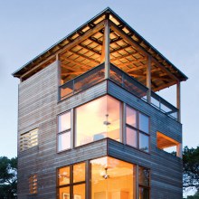 Tower Home Architecture in Wood and Stone