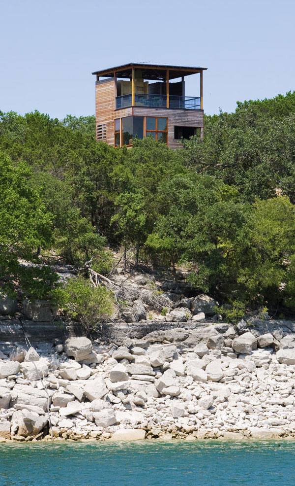 Tower Home Architecture in Wood and Stone