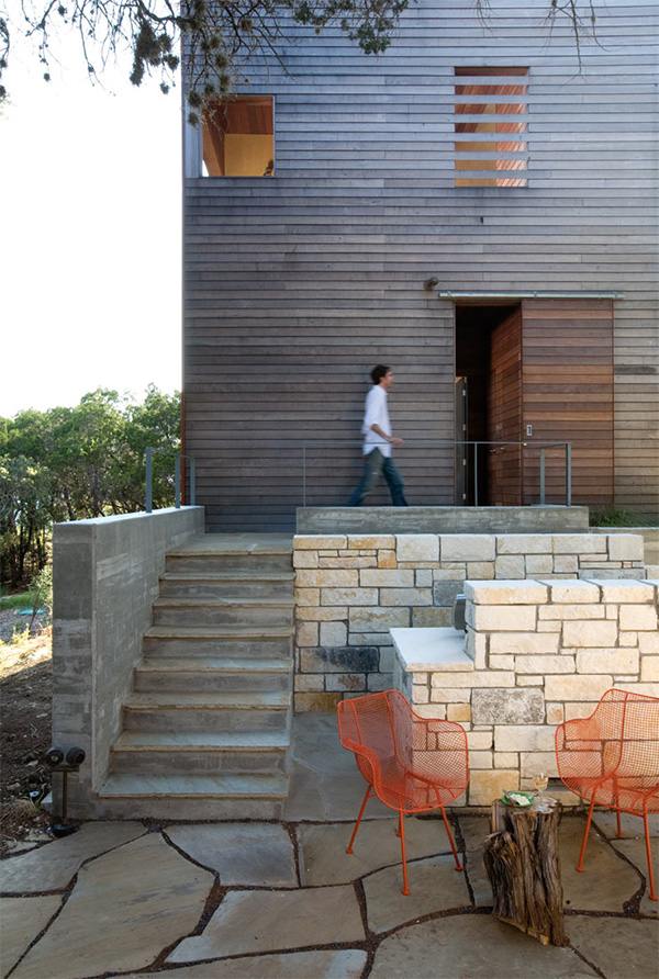 Tower Home Architecture in Wood and Stone