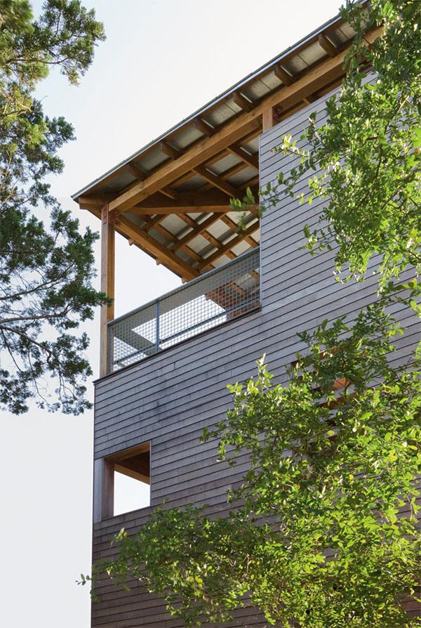 Tower Home Architecture in Wood and Stone