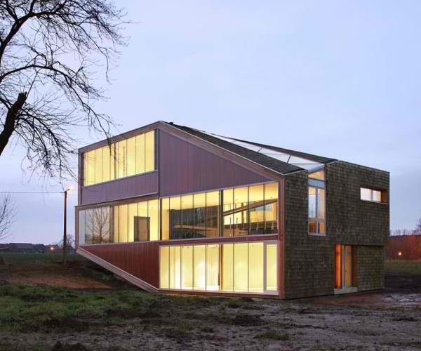 Sloping Roof House Design in Belgium