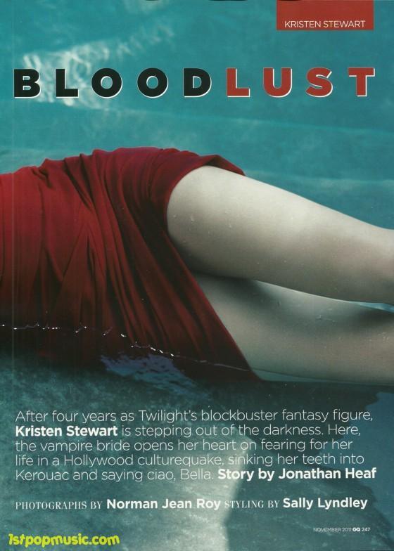 Kristen Stewart สวยร้อนแรง!!! บนนิตยสาร GQ Magazine UK