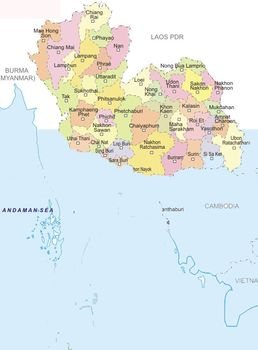 แผนที่ประเทศไทยหลังจากปี ค.ศ. 2012 (พ.ศ.2555)