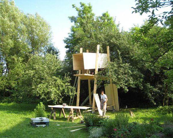 เหมาะให้เด็กเล่นFree Standing Tree House: how to build pictures