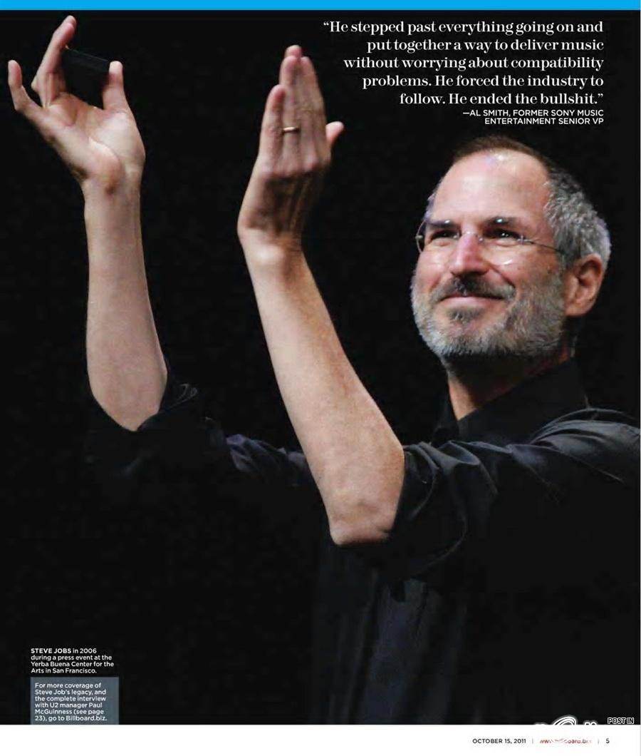Steve Jobs @ Billboard Magazine October 2011