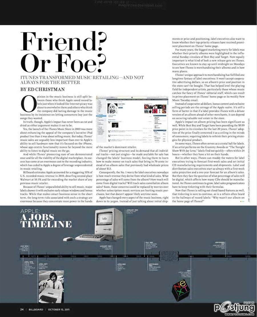 Steve Jobs @ Billboard Magazine October 2011