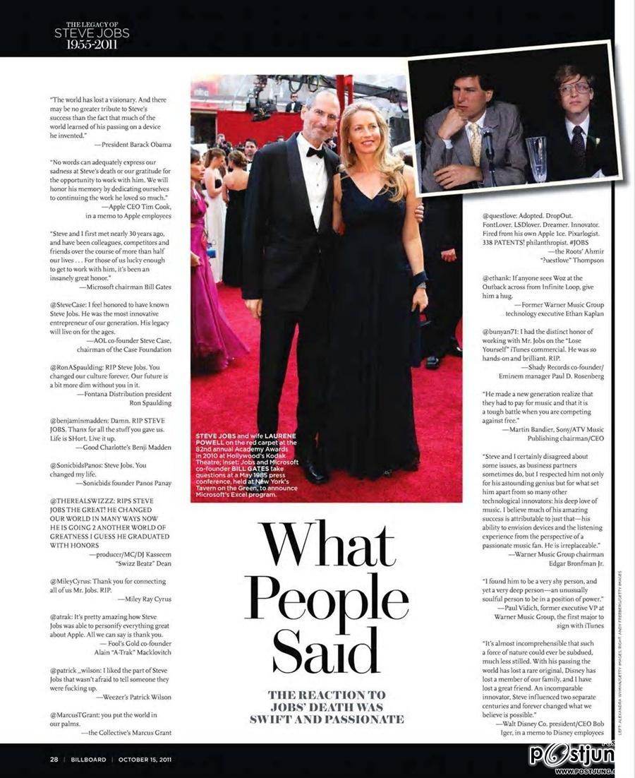 Steve Jobs @ Billboard Magazine October 2011