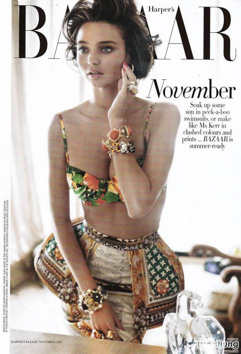 Miranda Kerr @ Harper&rsquo;s Bazaar Australia November 2011