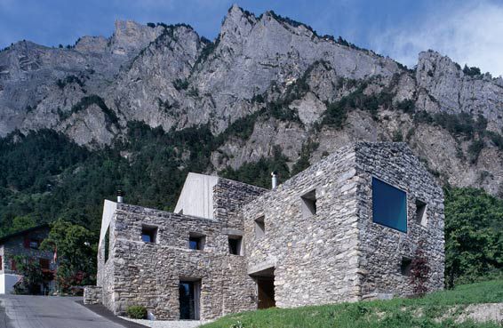Rustic Mountain Architecture in Swiss Alps