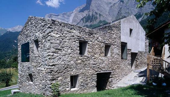 Rustic Mountain Architecture in Swiss Alps