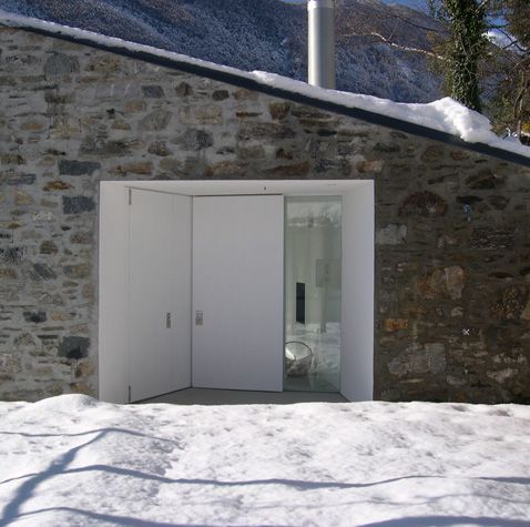 Stone House Fronts – Rustic addition to Swiss mountains