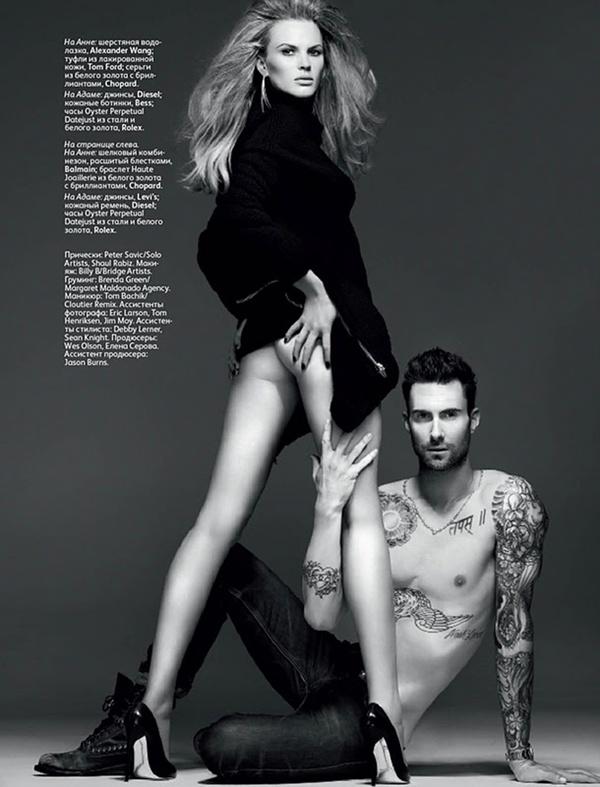Adam Levine & Anne Vyalitsyna @ VOGUE RUSSIA NOVEMBER 2011