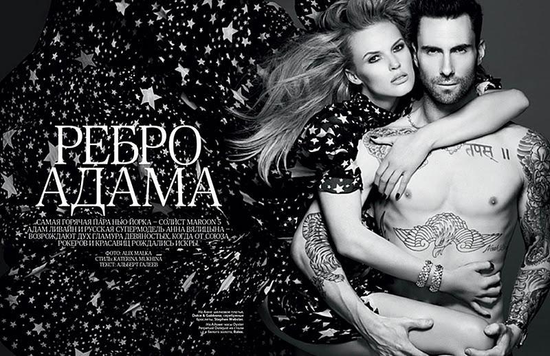 Adam Levine & Anne Vyalitsyna @ VOGUE RUSSIA NOVEMBER 2011