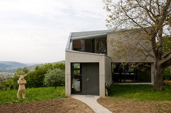 Modern German Architecture &ndash; Unusual Concrete House Plan
