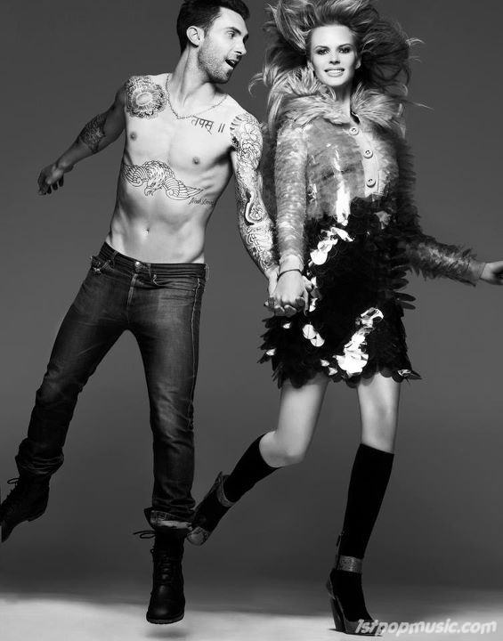 Adam Levine ควงแฟนสาว Anne Vyalitsyna เปลื้องผ้าขึ้นปก Vogue Russia!!!!