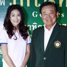 แพนเค้ก @แถลงข่าวงาน ‘นักกอล์ฟรักในหลวง Golfers Love the King’