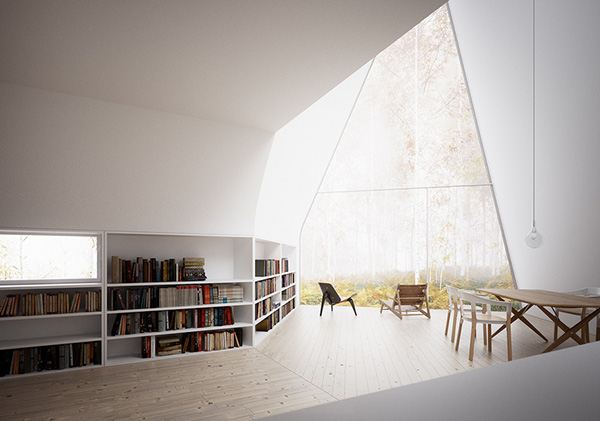 ดูเหมือนโลกอนาคตเลยอ่ะVacation House Plans – A-Frame